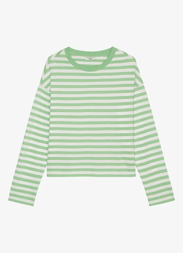 Marc O'Polo Organic Cotton Denim Longsleeve with Stripe Print