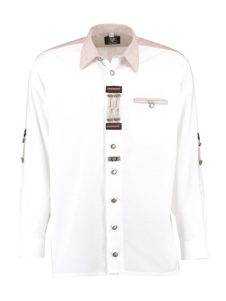 OS-Trachten Trachtenhemd 120005-1011 in weiß günstig kaufen