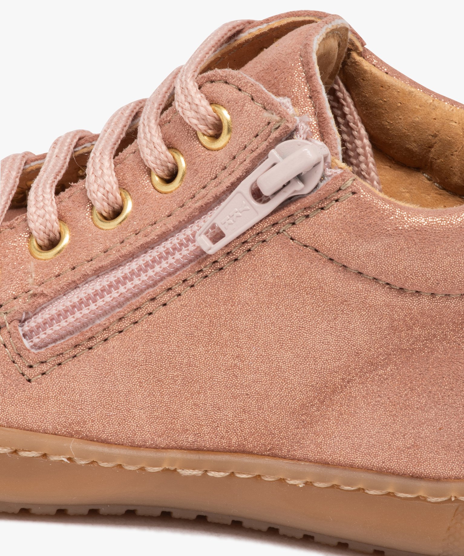 Chaussure premiers pas bébé fille en cuir uni à paillette... rose | GEMO