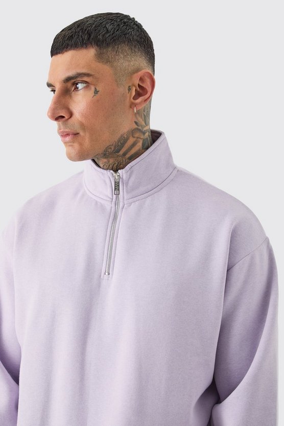 Tall Oversized Boxy 1/4 Zip Sweatshirt