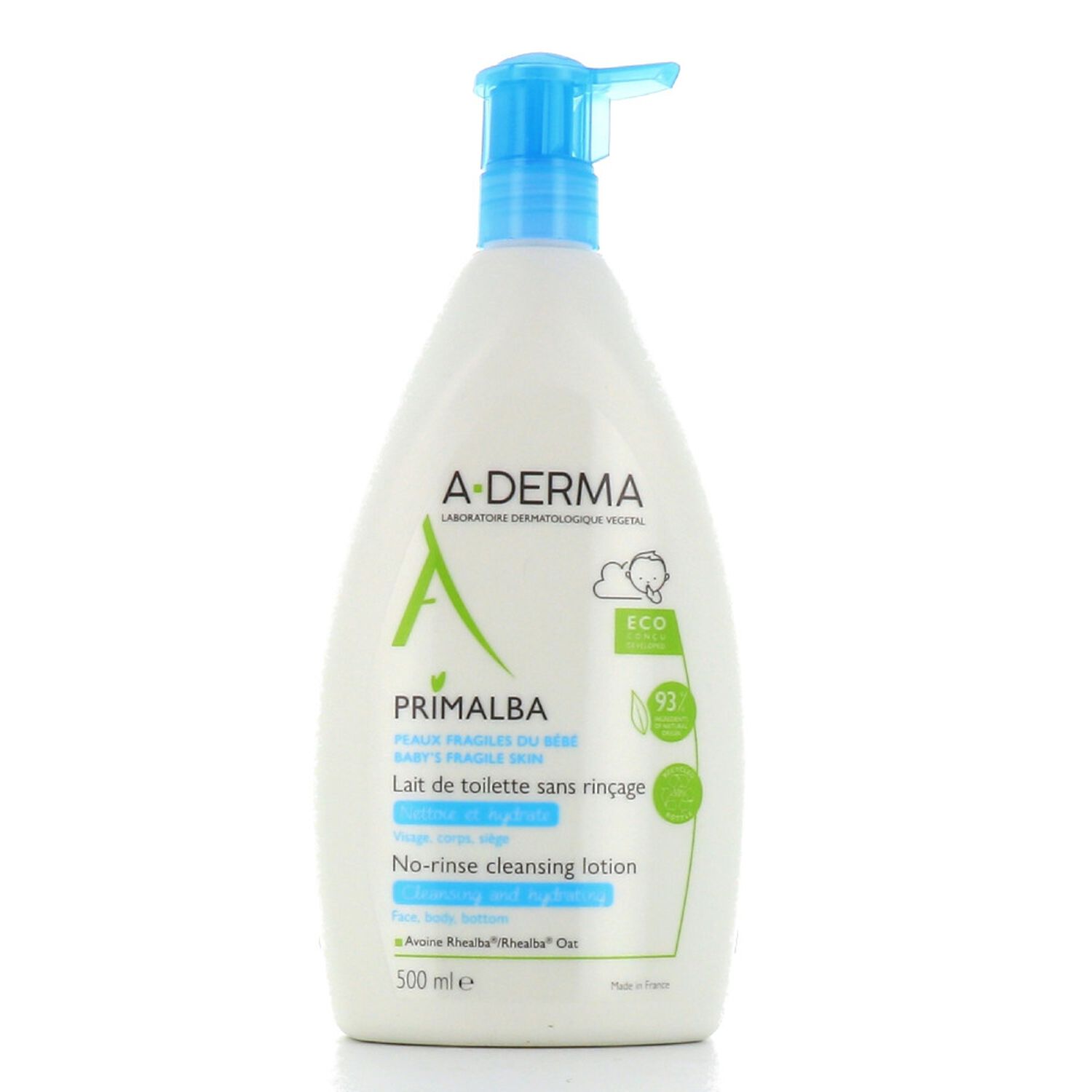 a-derma Primalba Lait de Toilette Bébé Hydratant 500 ml