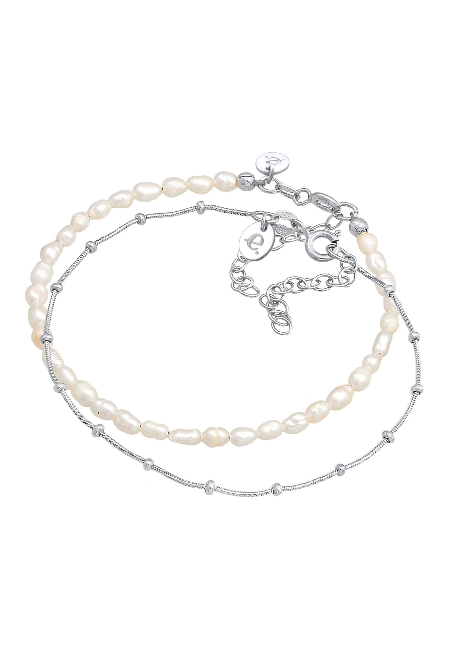 Set di 2 palline da baseball Elli PREMIUM da donna con perle coltivate d'acqua dolce in argento sterling 925