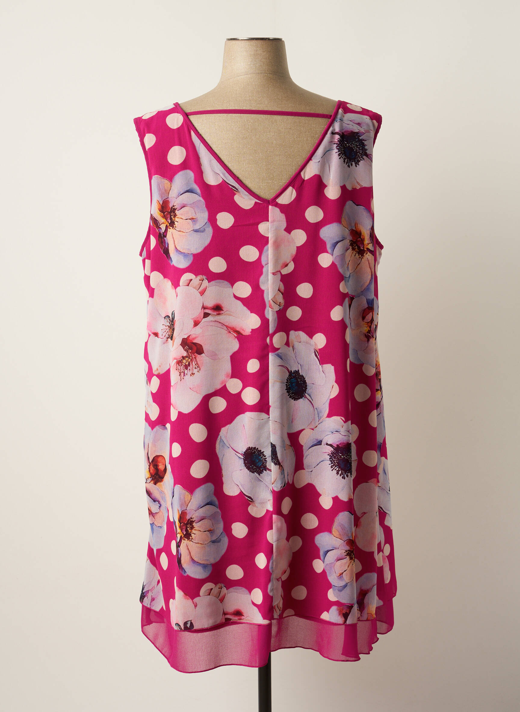 Spg Woman Tuniquesansmanche Femme couleur rose
