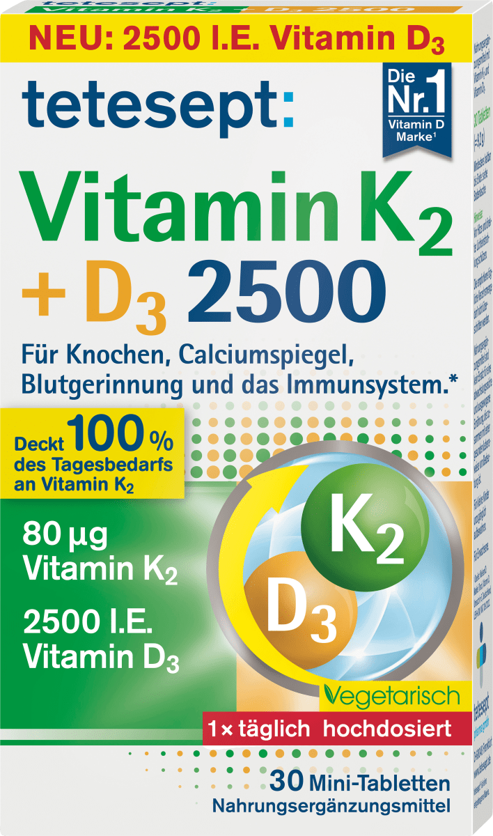 Vitamin K2 + D3 Tabletten 30 St, 9,2 g