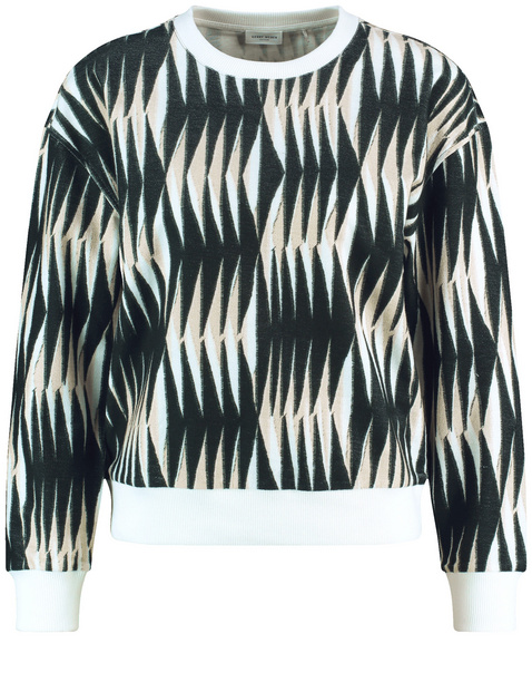 Gemustertes Langarmshirt aus Baumwolle