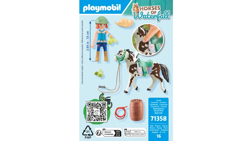 PLAYMOBIL 71358 - Horses of Waterfall - Ellie & Sawdust mit Westernübung