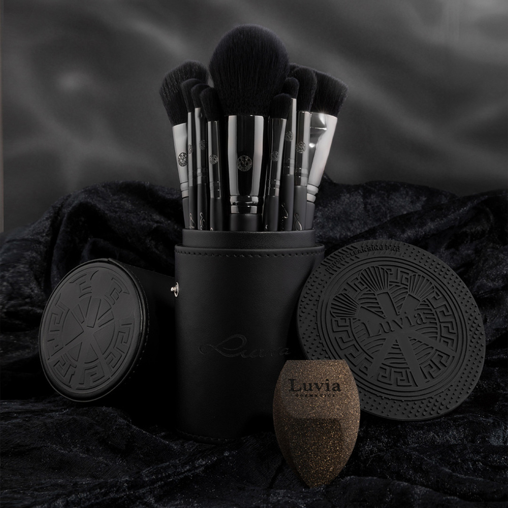 luvia Prime Vegan Pro - Black Set de Pinceaux Visage et Yeaux
