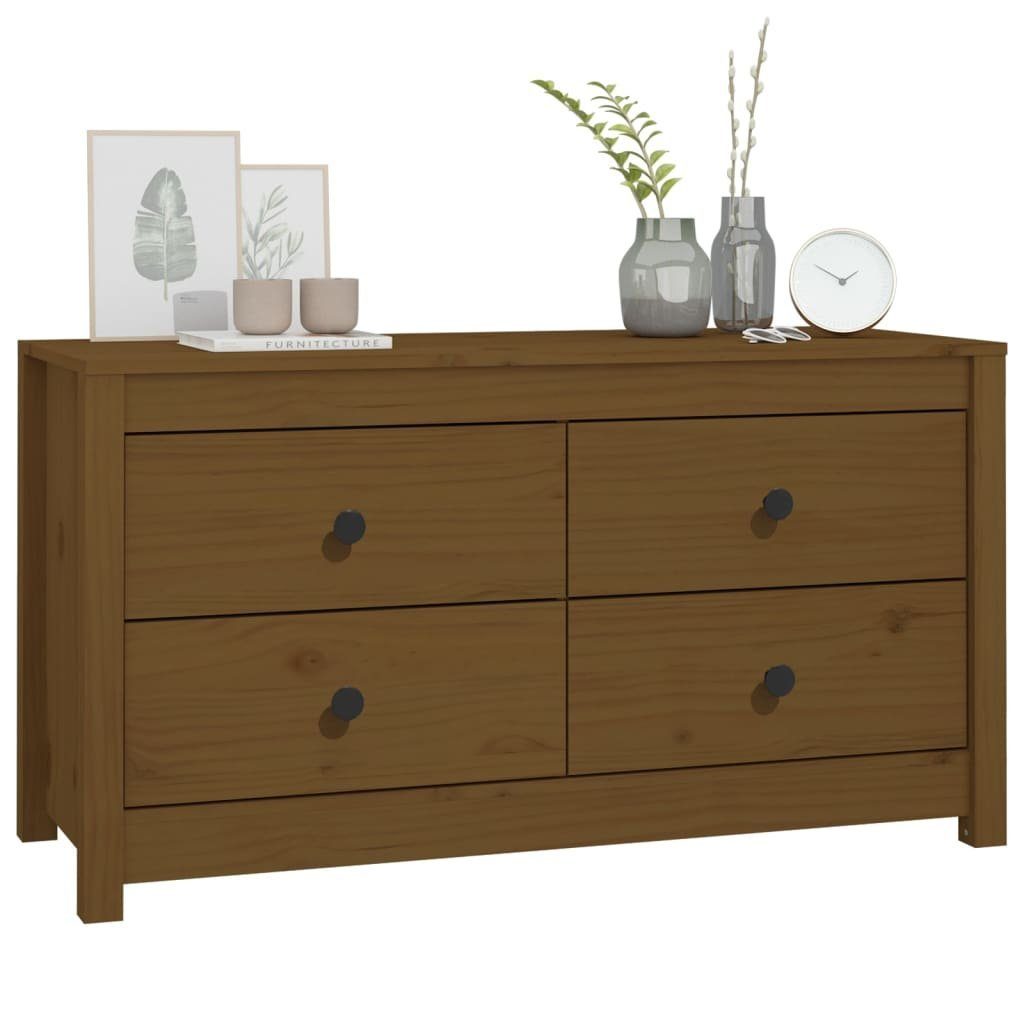 vidaXL Sideboard Beistellschrank Honigbraun 100x40x54 cm Massivholz Kiefer (1 St)
