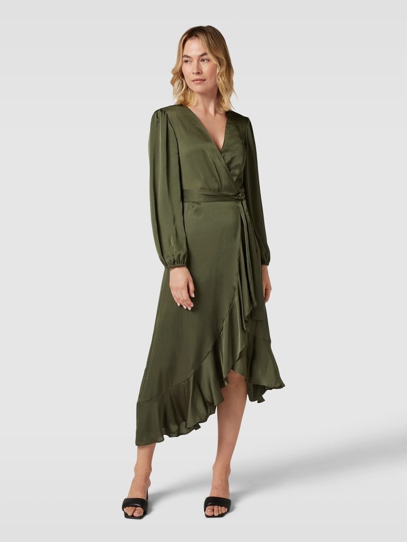 Maxikleid in Wickel-Optik Modell 'POSITANO' in khaki