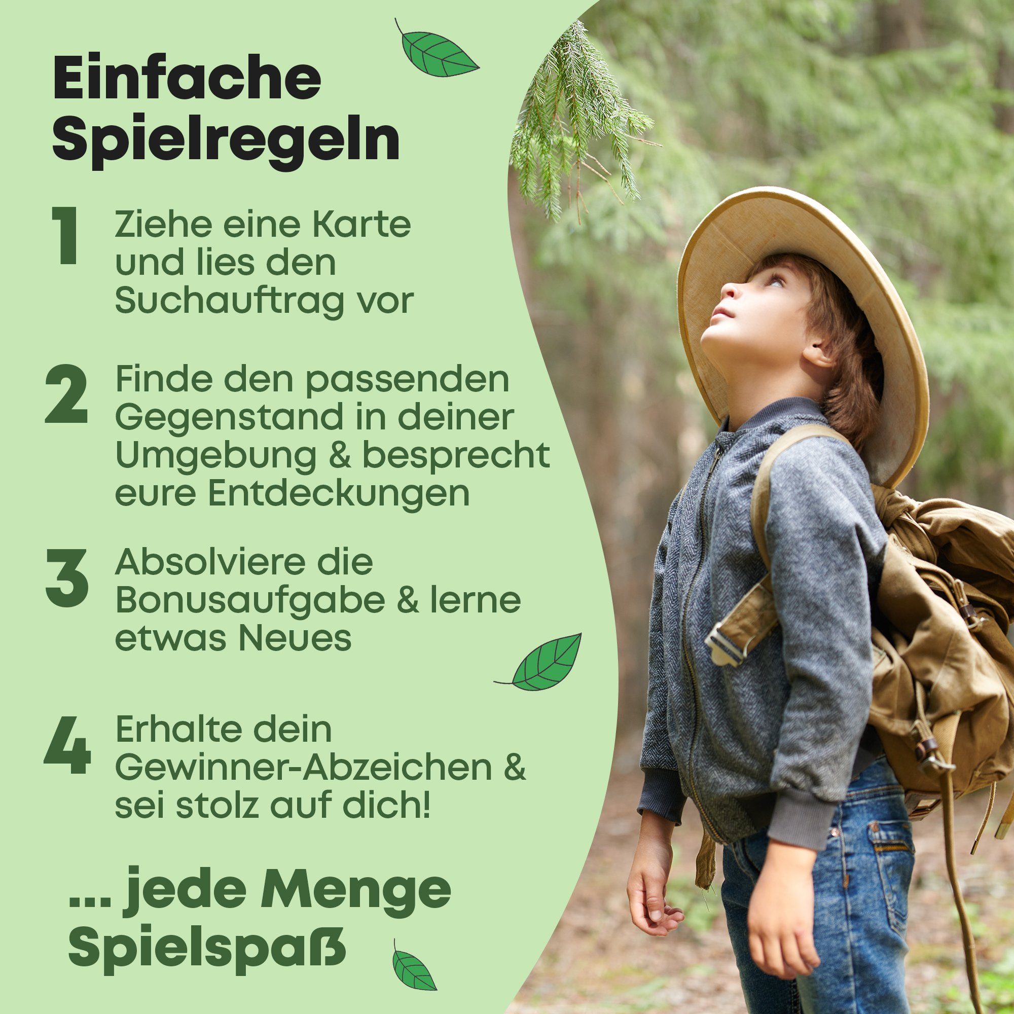 GLÜCKSWOLKE Spiel, Finde es I Deine Umgebung neu entdecken Outdoor & Indoor Schatzsuche für Kinder I Entdecker Spielzeug, Spiele ab 4, 5, 6, 7, 8 Jahre I cooles Geschenk für Mädchen und Junge