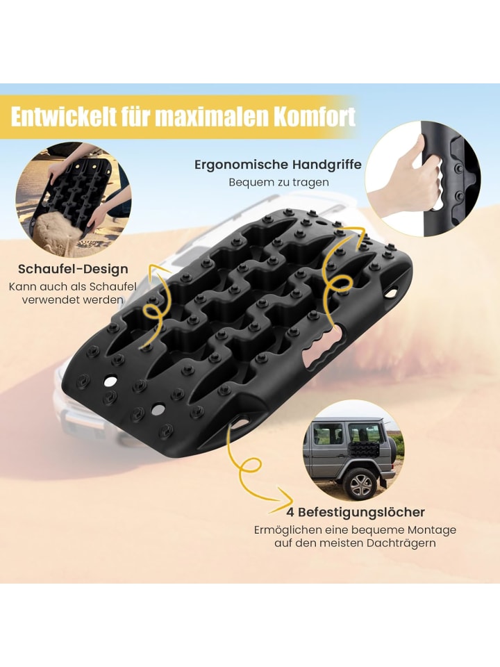 COSTWAY 2 Stk. Anfahrhilfe in Schwarz günstig kaufen onesize