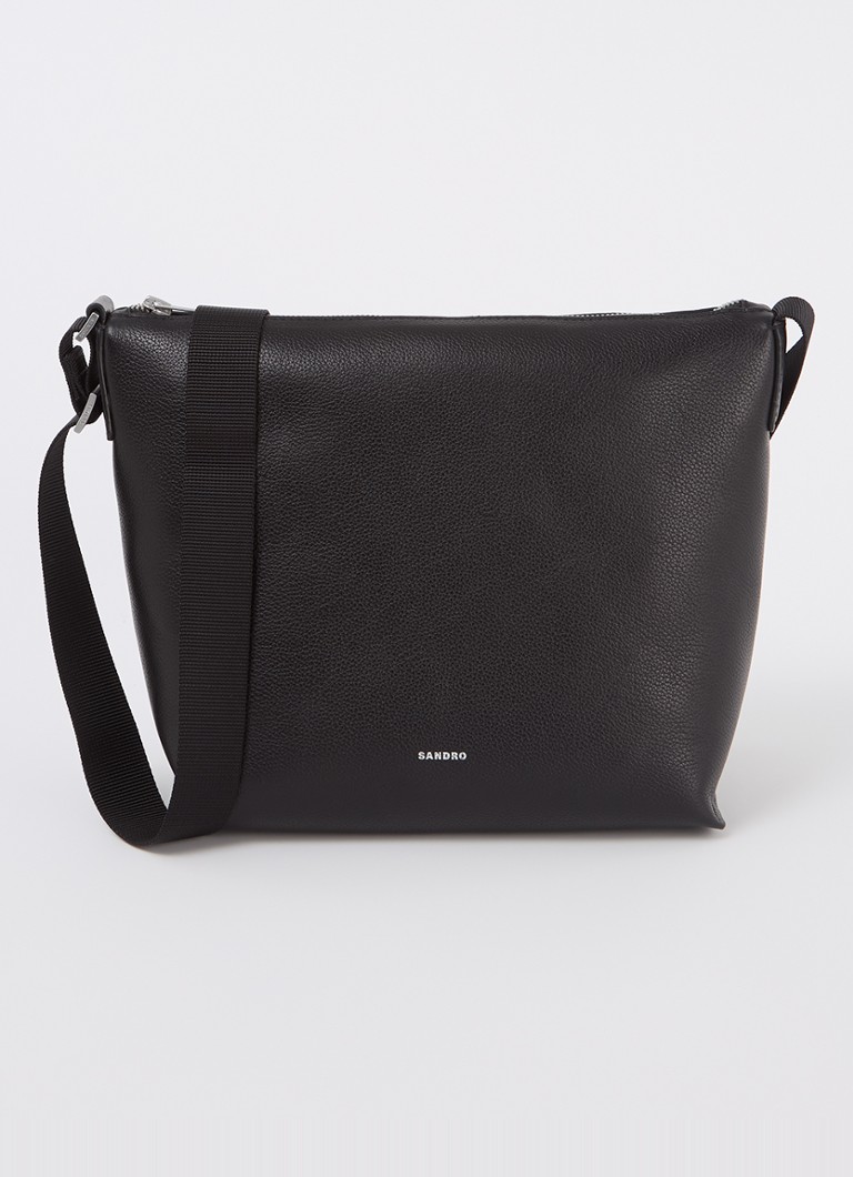 Sandro Leather shoulder bag with logo