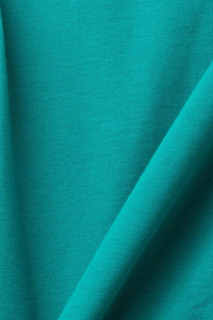 Baumwoll-T-Shirt mit floraler Stickerei