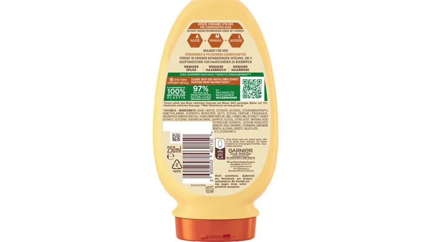 Garnier Wahre Schätze Spülung Honig Schätze 250 ml