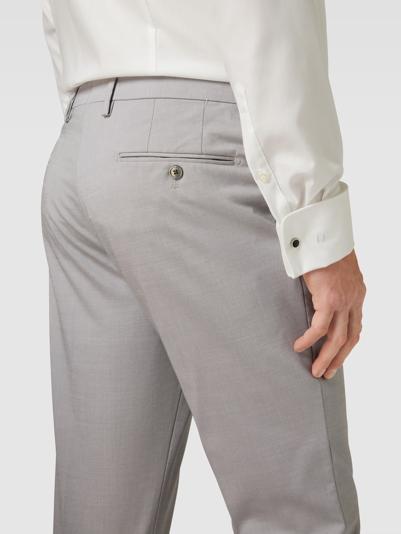 Slim Fit Anzughose mit Bügelfalten Modell 'Blayr' in silber