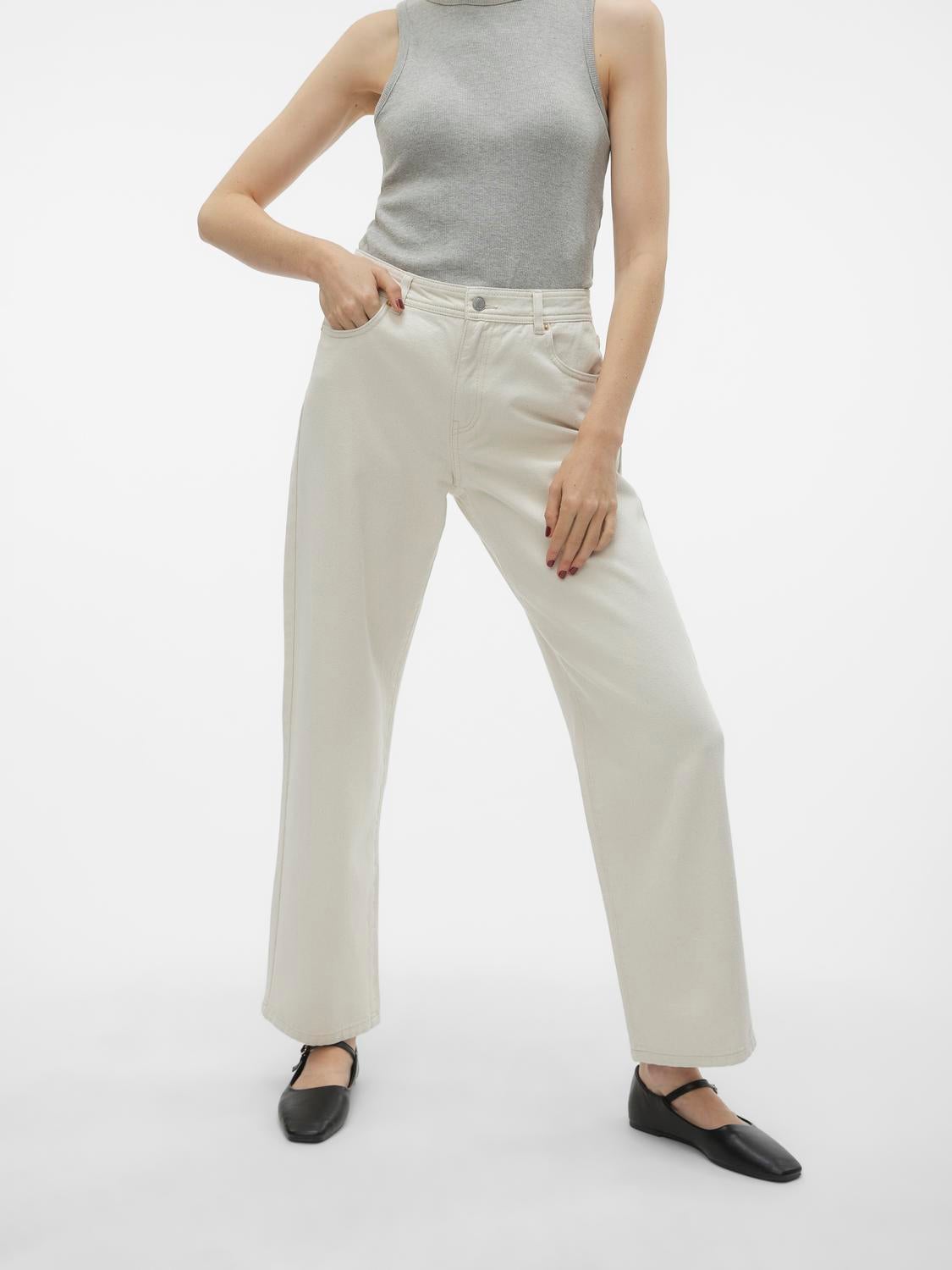 VMEVELYN Niedrige Taille Locker geschnitten Jeans