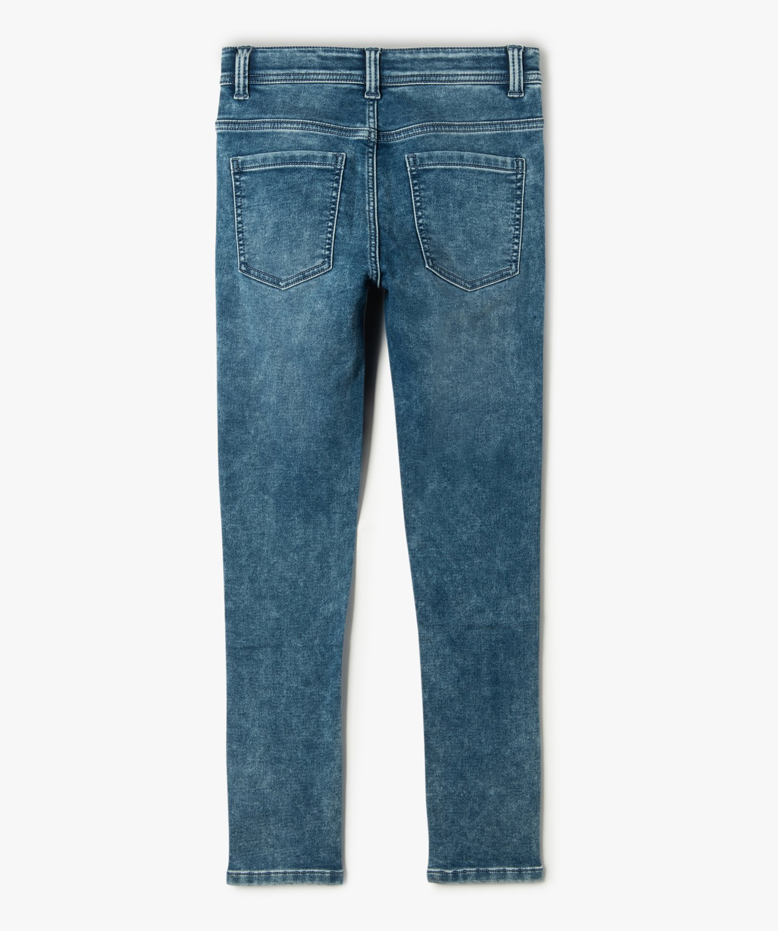 Jean Garçon coupe Skinny coloris délavé bleu | GEMO