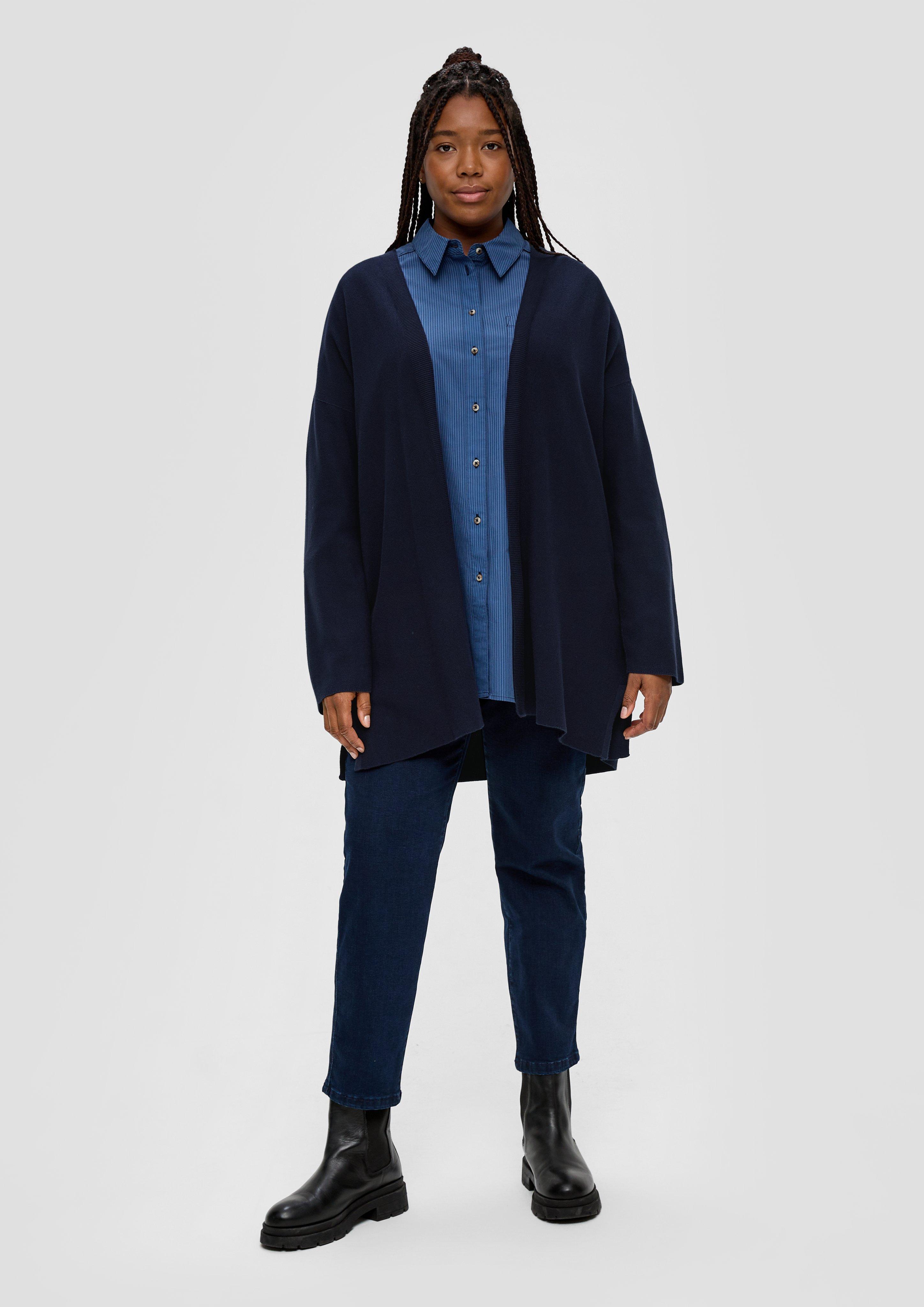 Strickjacke mit Rippblende  2138091-5959