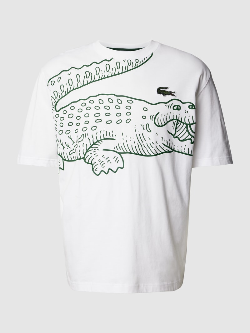 T-Shirt mit Motiv-Print in weiß