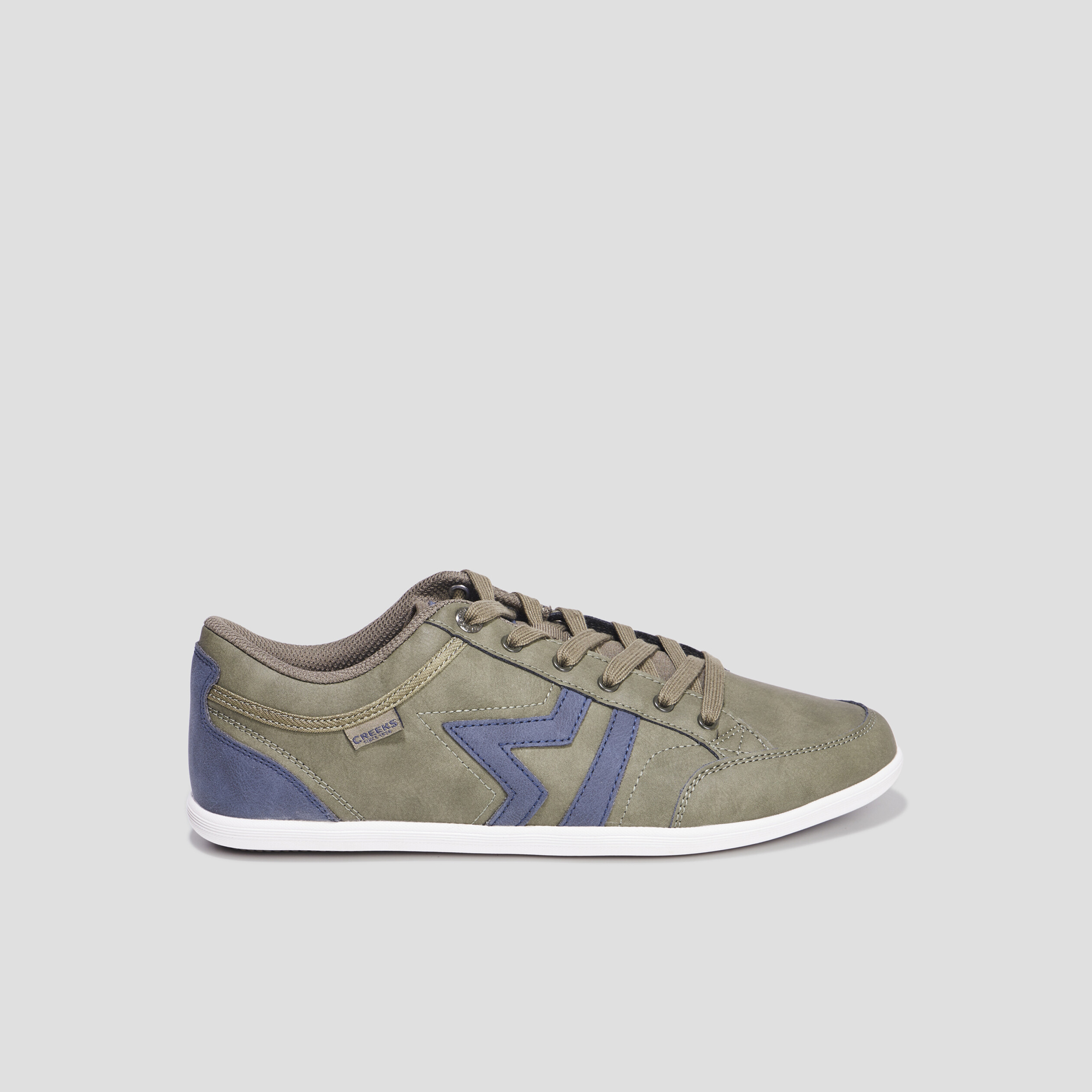 Baskets plates Creeks vert kaki homme | La Halle