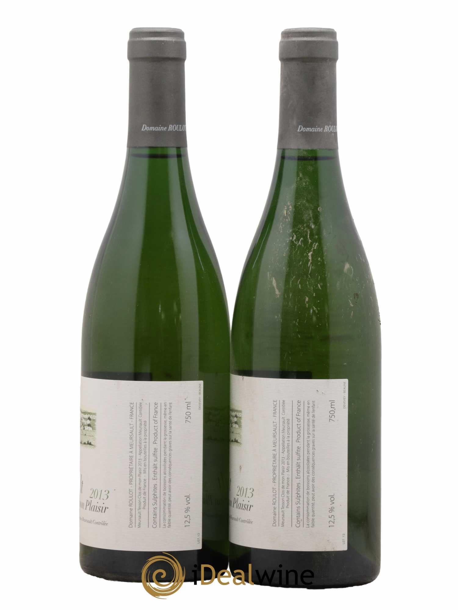 Meursault Les Tessons Clos de Mon plaisir Roulot (Domaine)  2013 - Lot de 2 Bouteilles