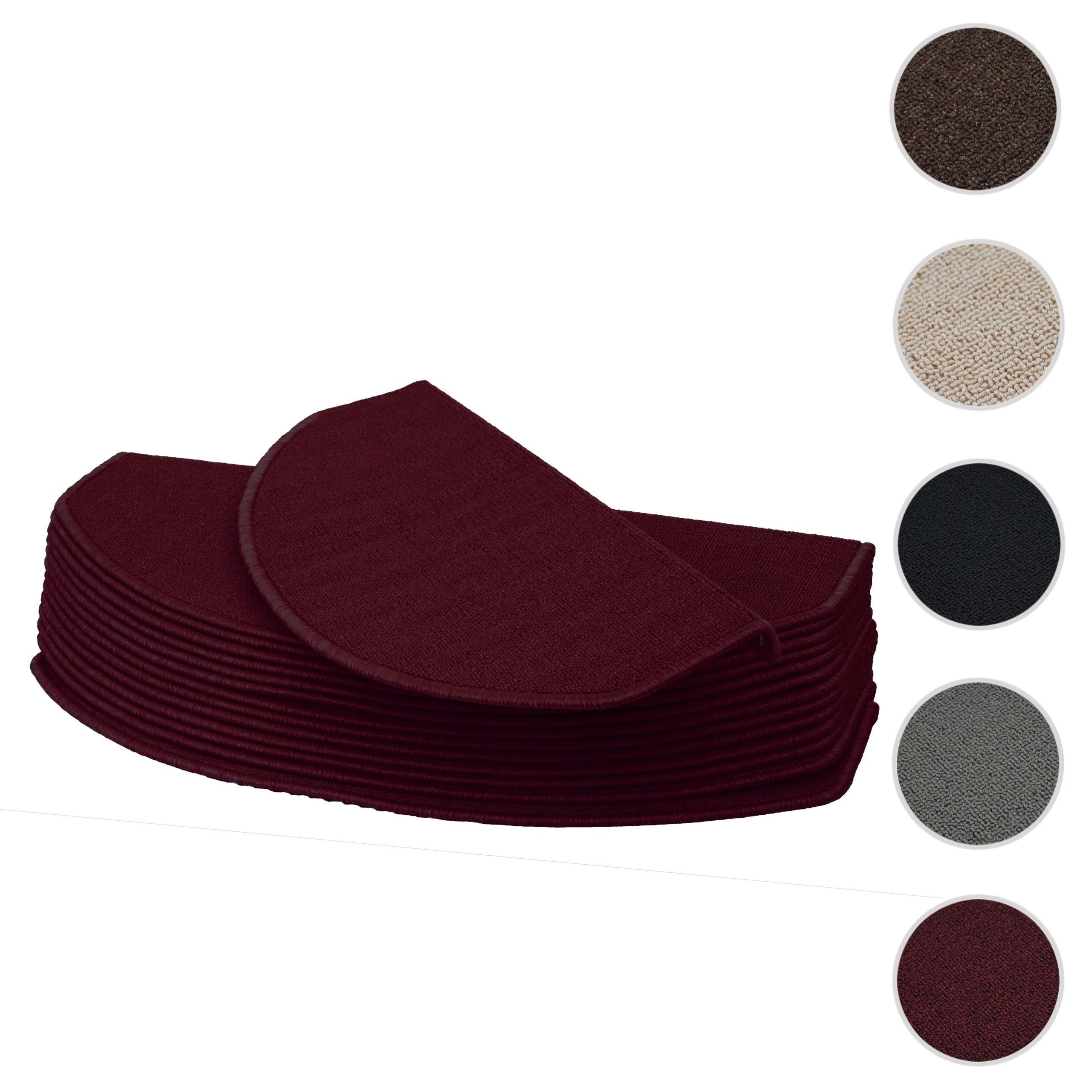 Stufenmatte Stufenmatte MCW-G49, MCW, halbrund, Höhe: 0,5 mm, Kantenverstärkung, Antirutsch-Effekt, Trittschalldämpfung