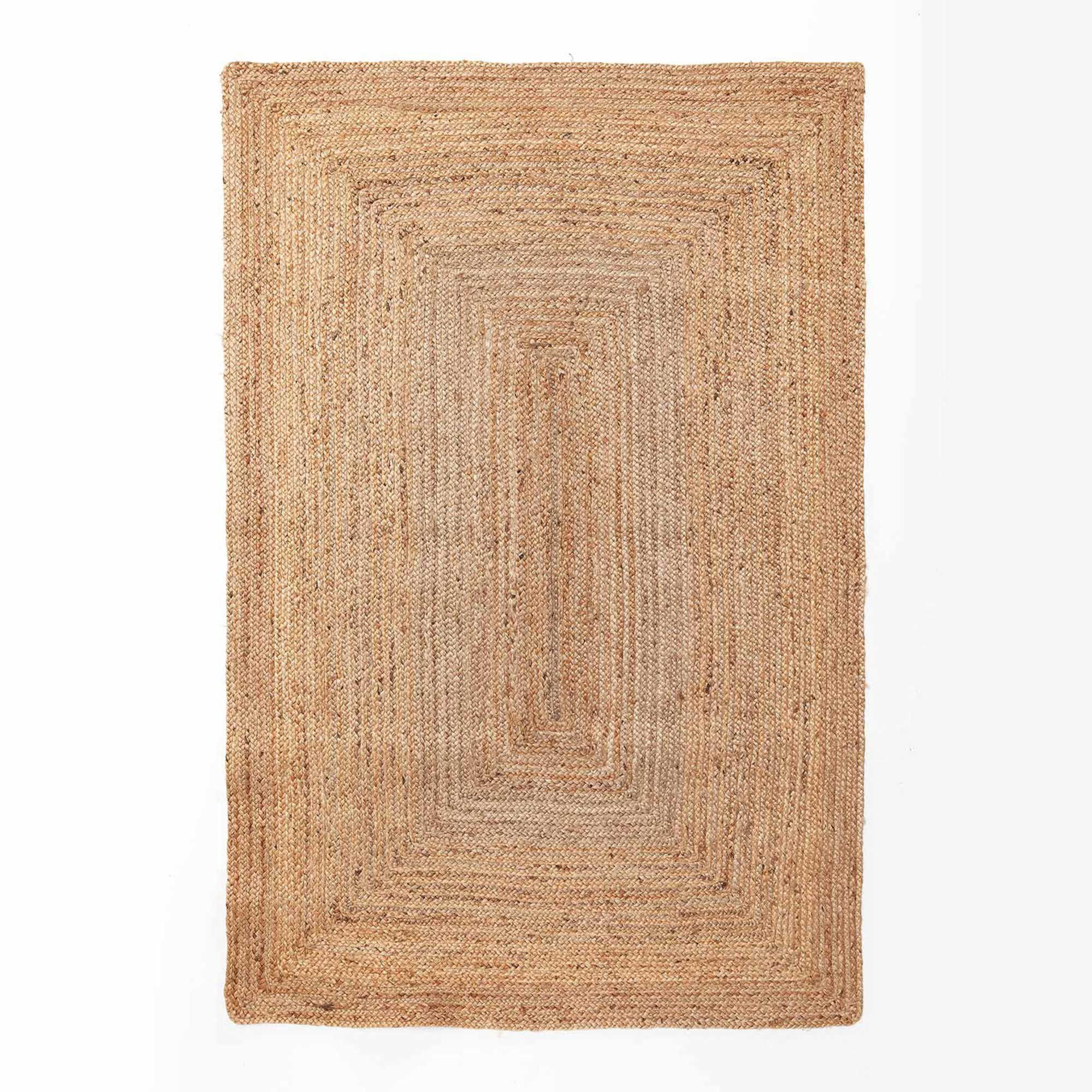 Tapis rectangulaire uni en jute