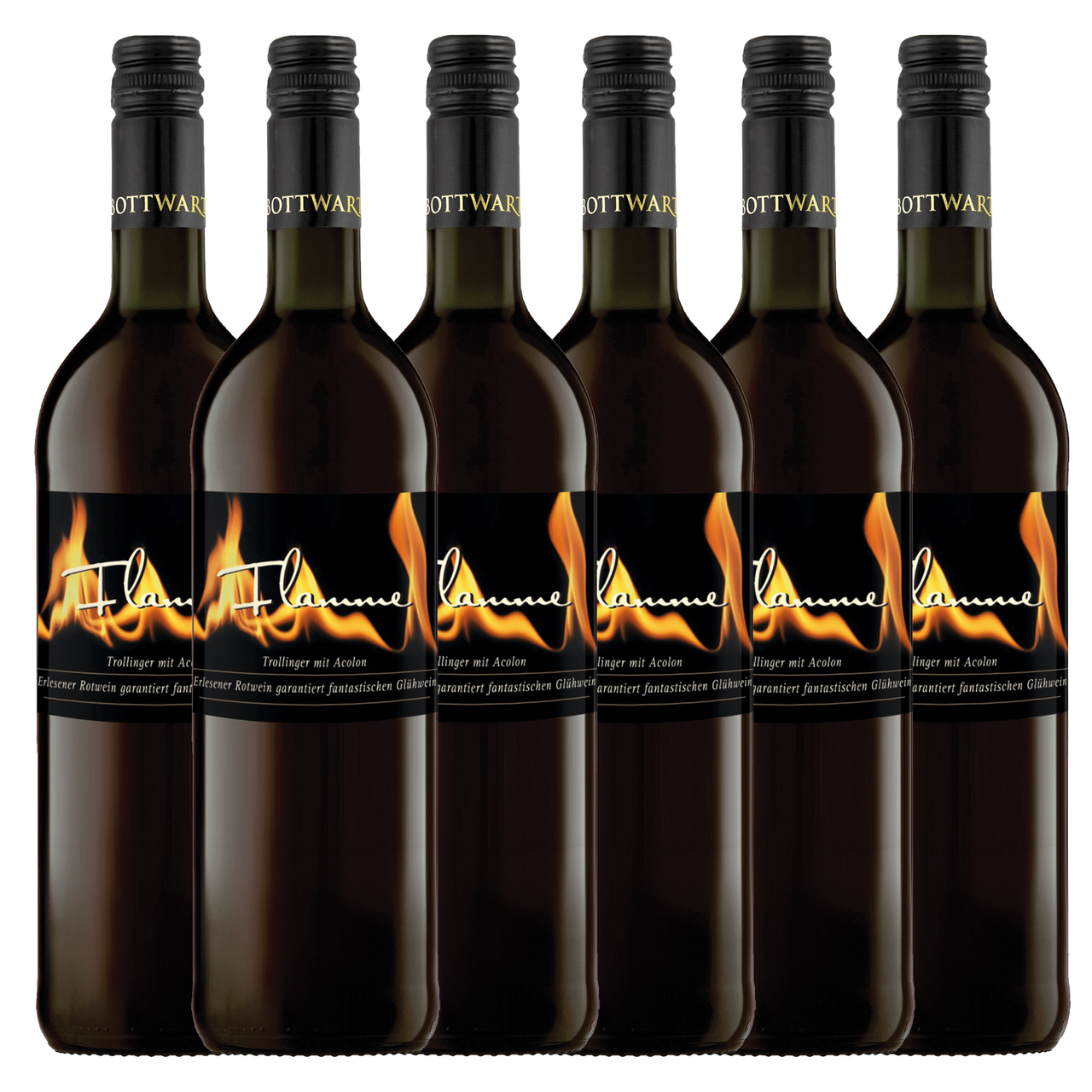 Württembergische WZG Bottwartaler Winzer Flamme Winzerglühwein rot 0,75L 6er Karton