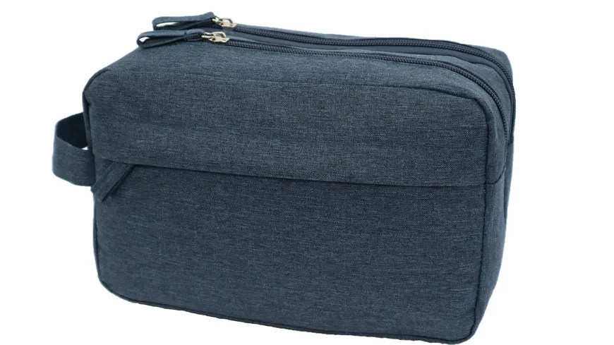 Kulturtasche blau meliert