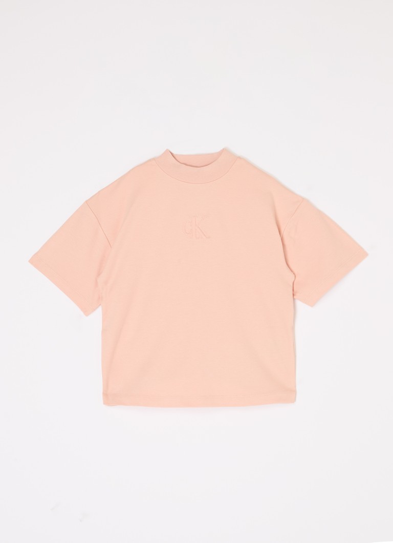 Tricou Calvin Klein cu logo brodat