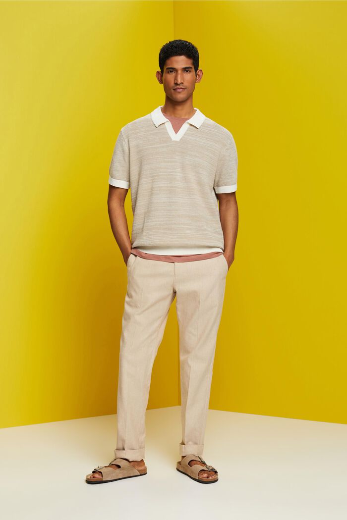 Kurzärmeliger Pullover mit Polokragen