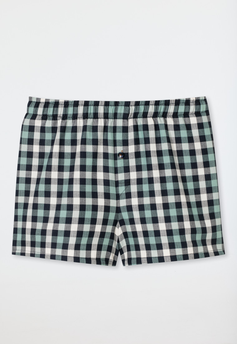 Boxershorts Webware 2er Pack Karos nachtblau/ mehrfarbig - Boxershorts Multipacks