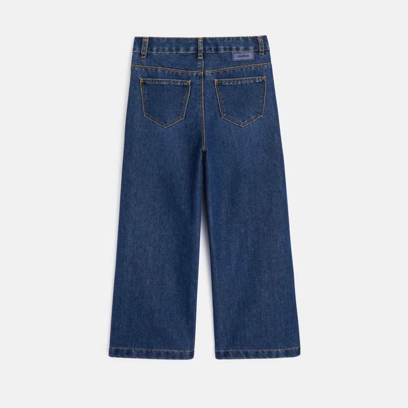 Jean jambes larges bleu fille