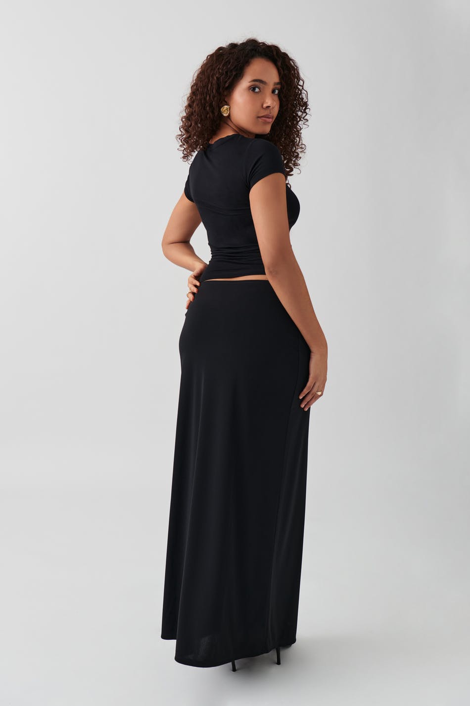 Low waist maxi skirt