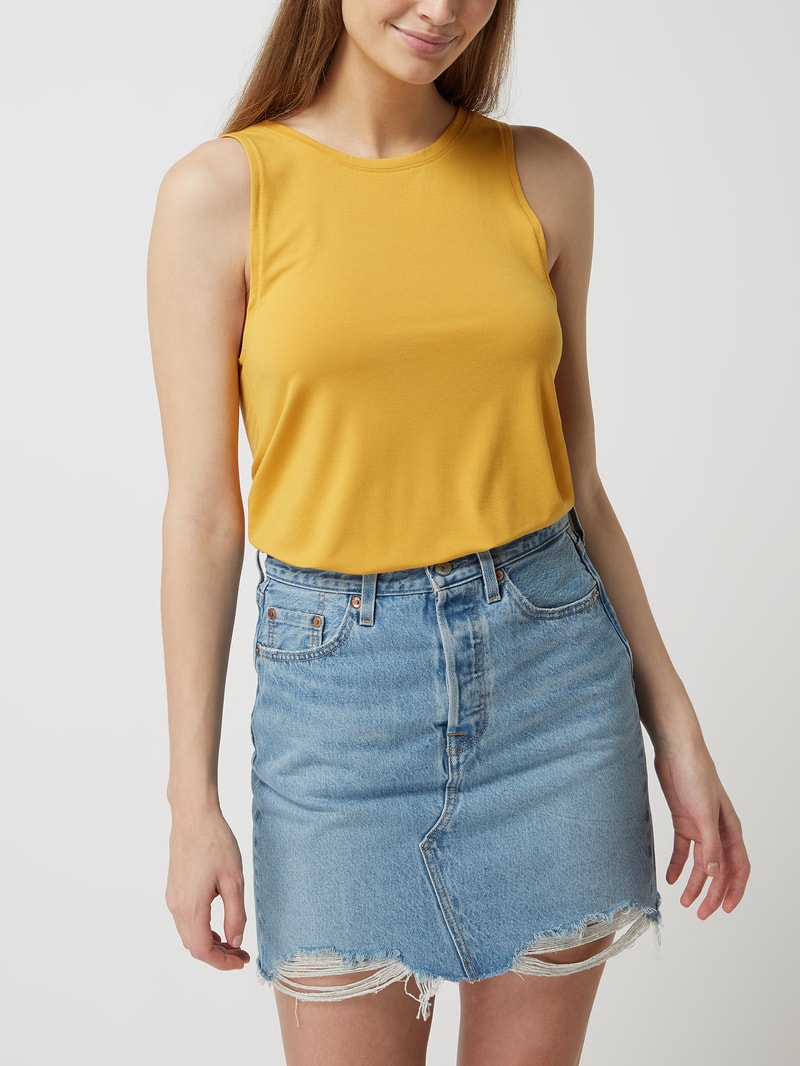 Top aus Modalmischung in orange