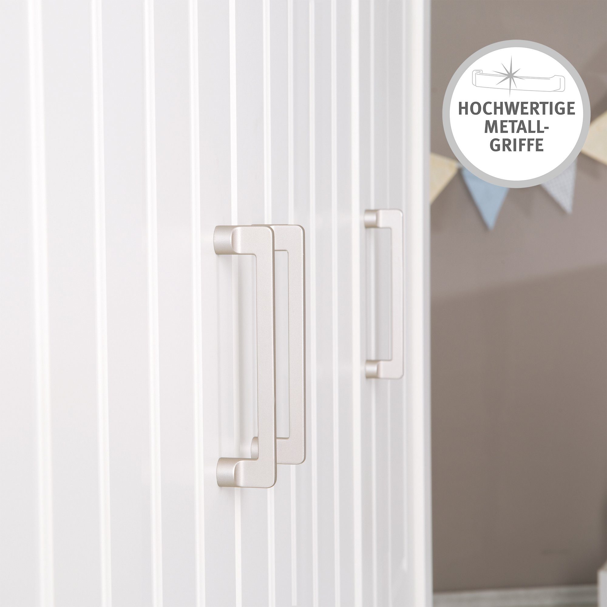 roba® Kinderkleiderschrank Wilma, 3-türig Made in Europe