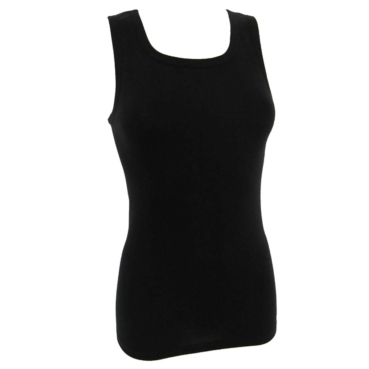 HERMKO Achseltop 17325 Damen Longshirt - Unterhemd softweich Dank Baumwolle / Modal