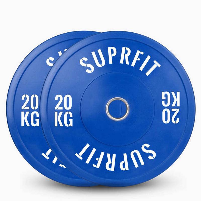 SUPRFIT Bumper Plates Colored White Logo (Paar) Hantelscheiben