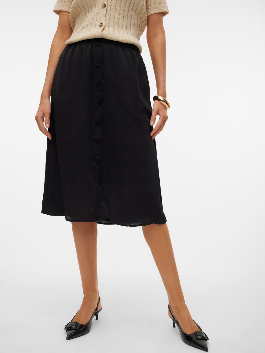 VMSUNNY Hohe Taille Midirock