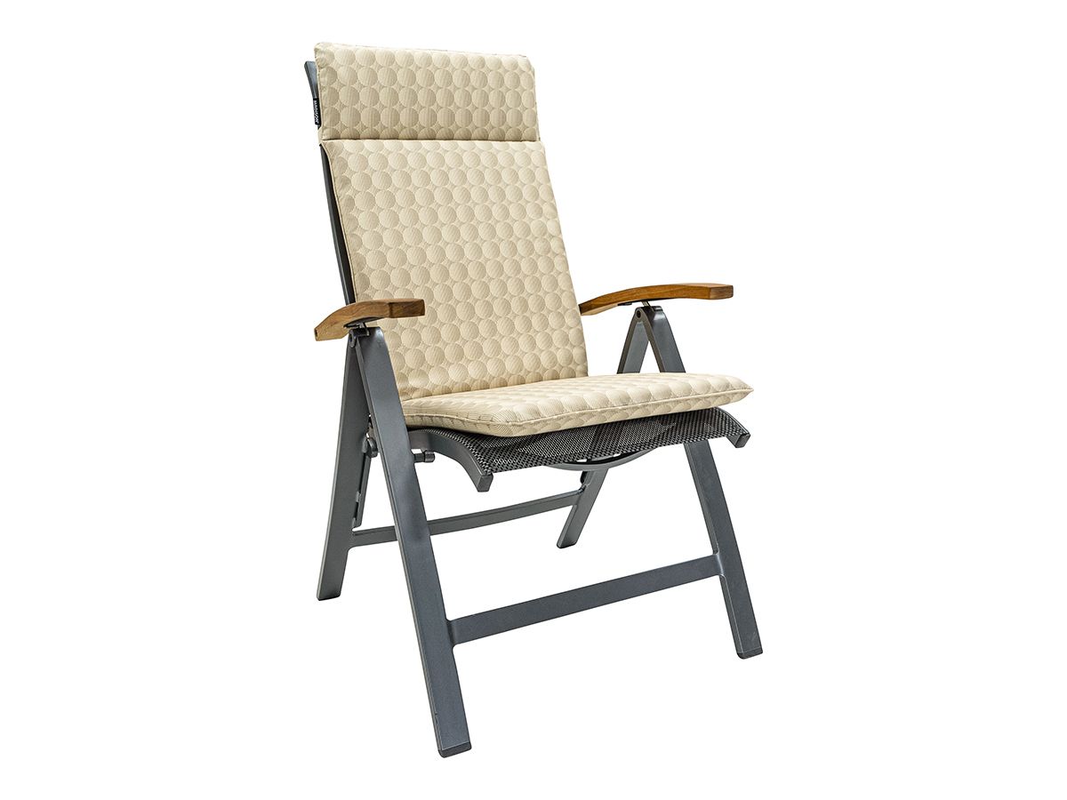 Madison Mairo Sand 120 x 50 Gartenstuhlkissen mit hoher Rückenlehne