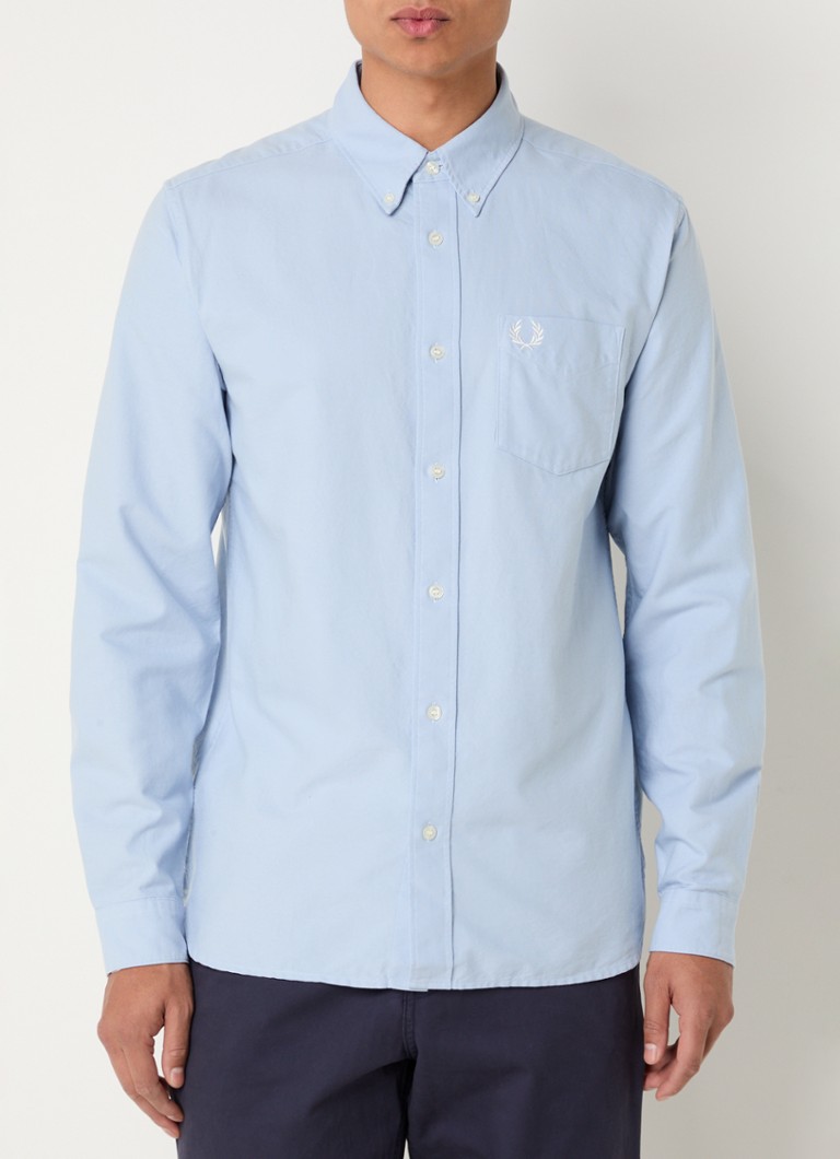 Fred Perry Oxford regulāra piegriezuma krekls ar krūšu kabatu un logotipu