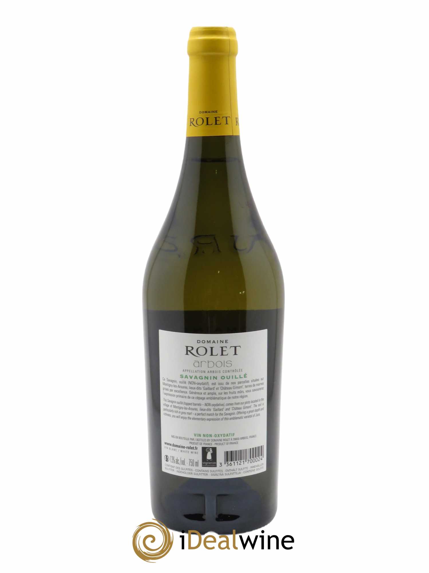Arbois Savagnin Ouillé Domaine Rolet  2021 - Lot de 1 Bouteille
