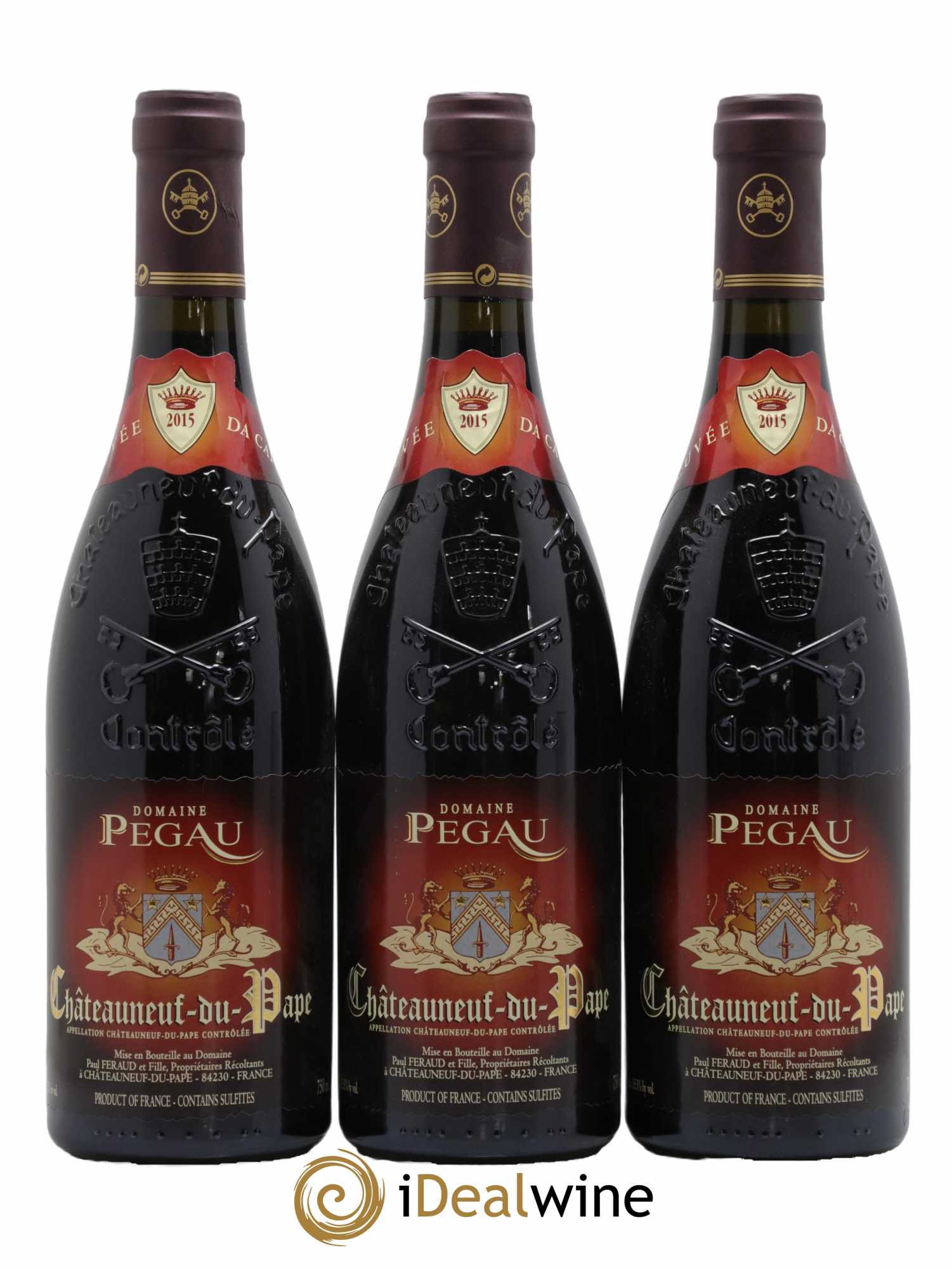 Châteauneuf-du-Pape Domaine du Pegaü Cuvée Da Capo Paul et Laurence Féraud  2015 - Lot de 3 Bouteilles