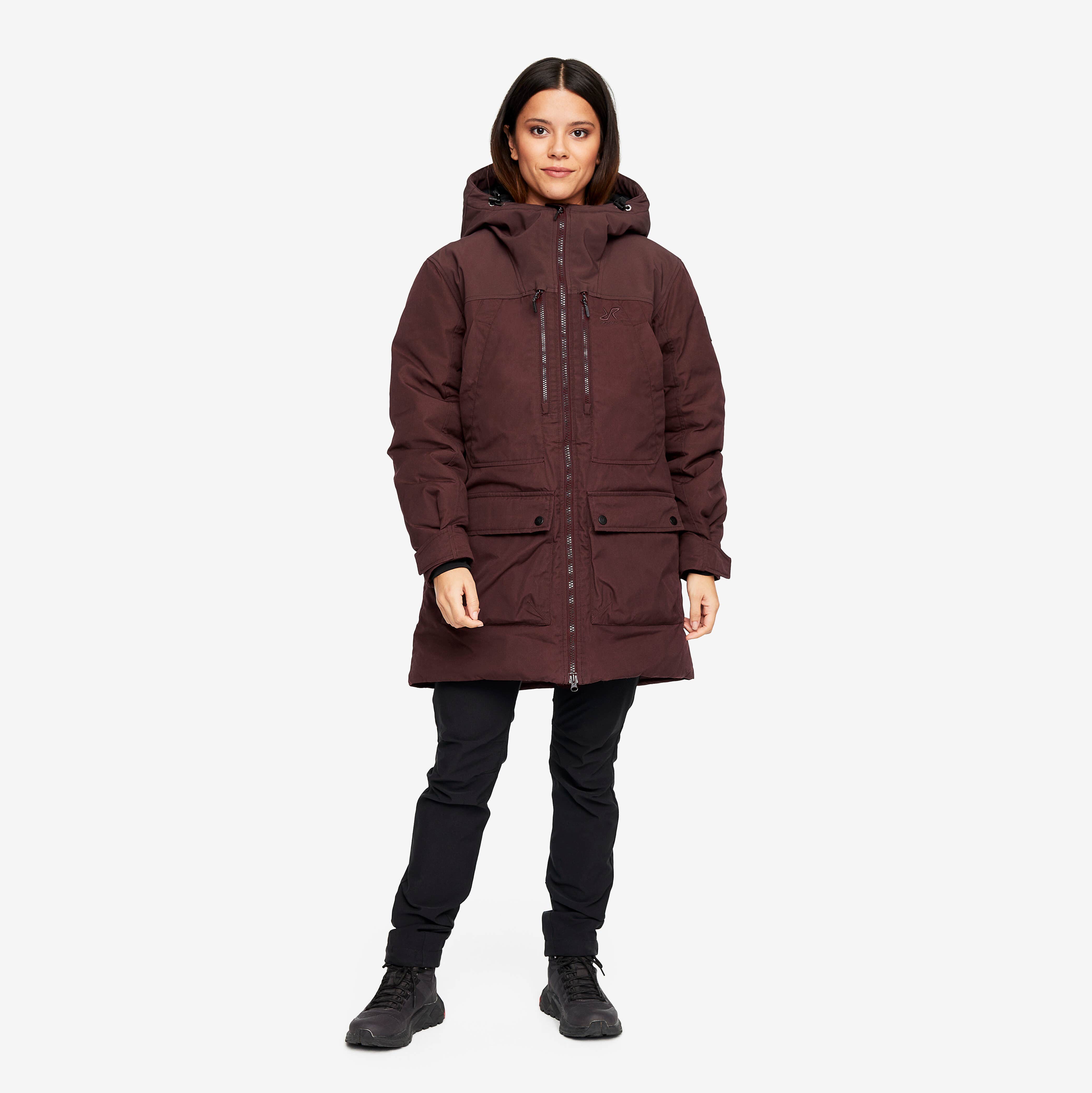 Outdoor Parka Femme Dark Vintage Rose