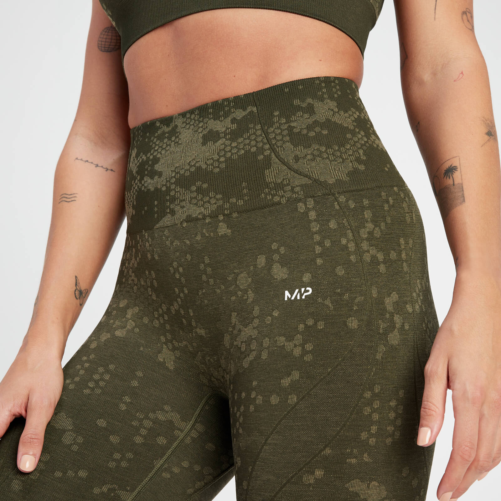 Legging à motif sans coutures MP Adapt pour femmes – Vert olive