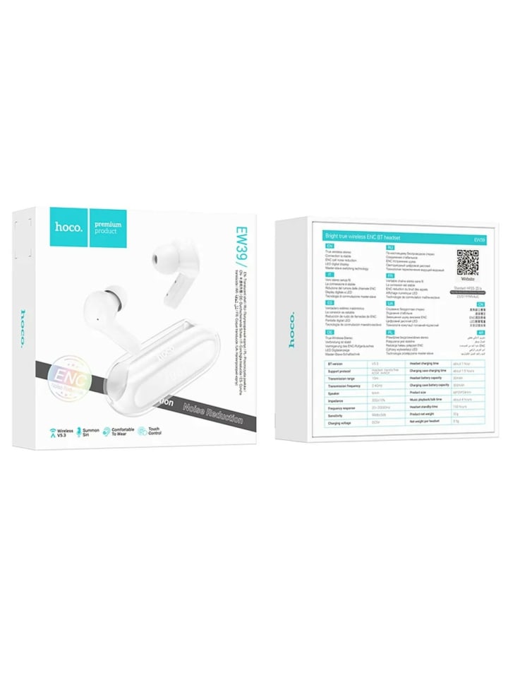 HOCO Kabellose Bluetooth-Kopfhörer TWS-Technologie in Bluetooth Version in Weiß günstig kaufen onesize