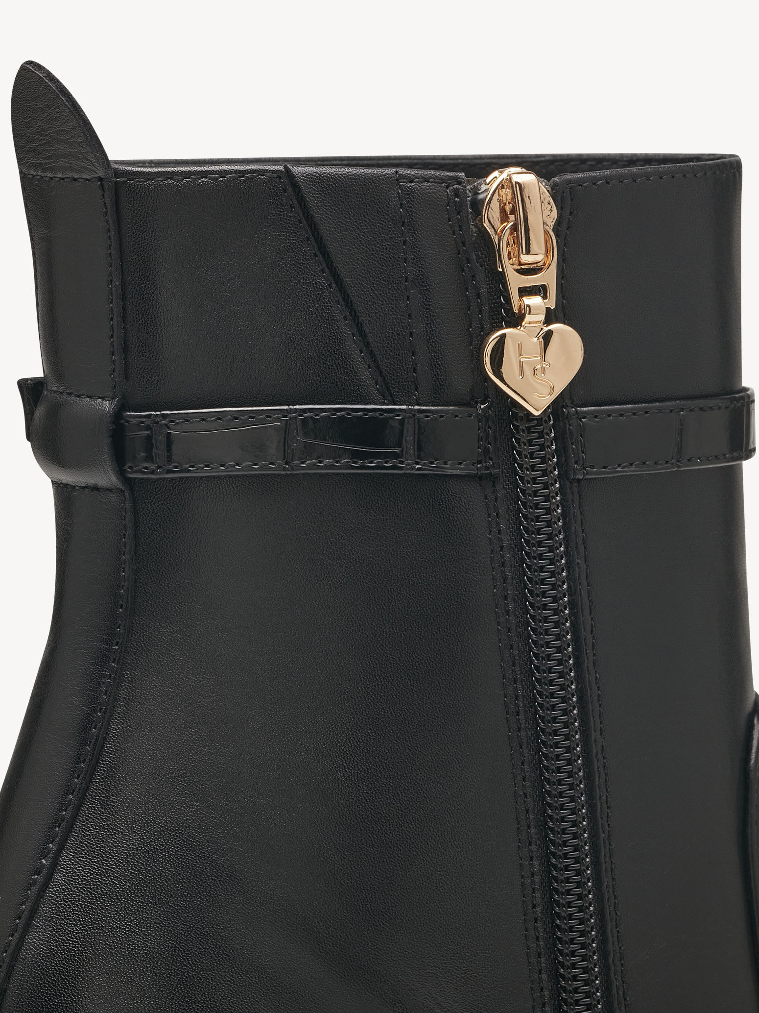Bottine en cuir - noir