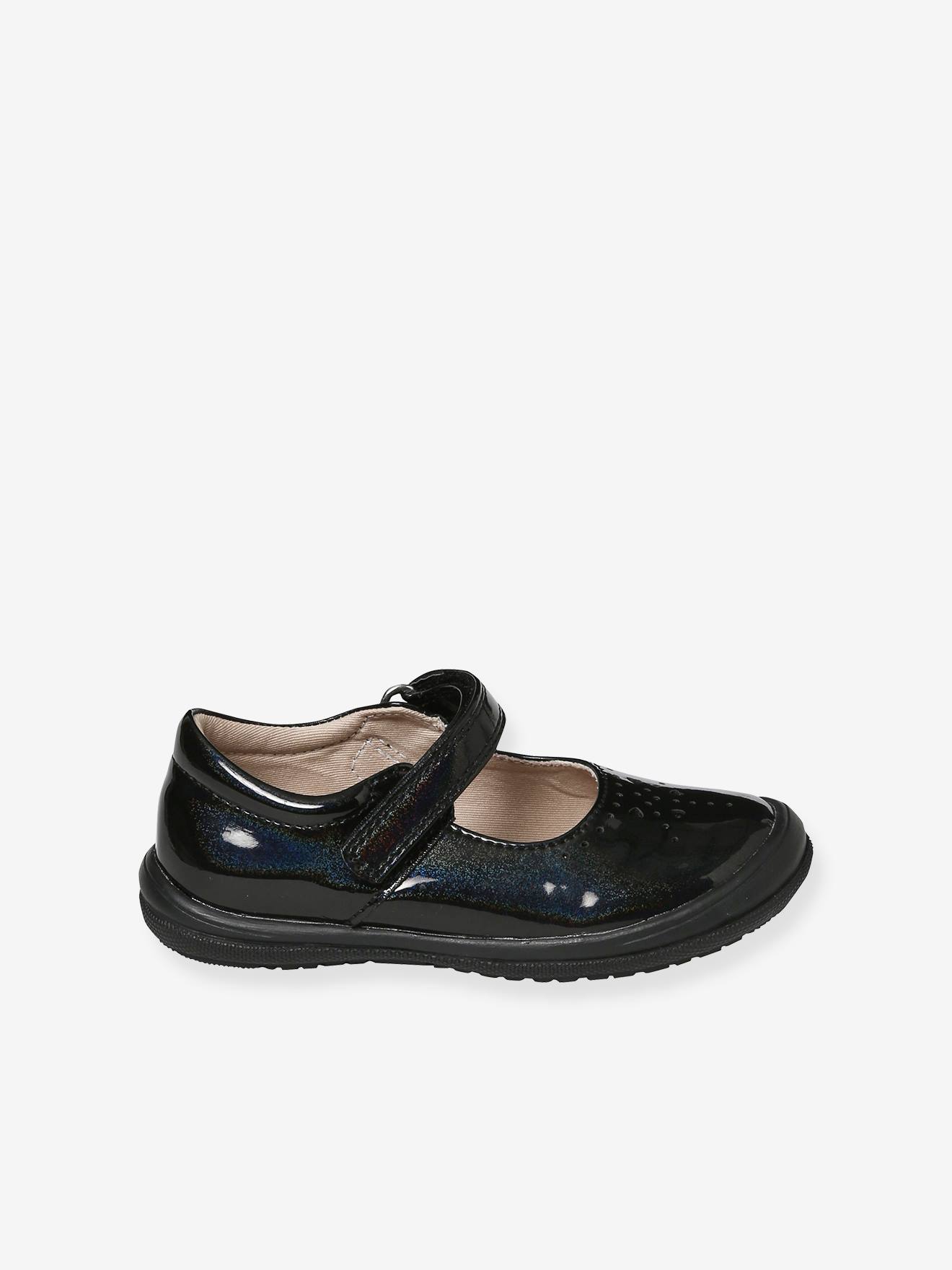 Vertbaudet Mädchen Klett-Ballerinas mit Anziehtrick - schwarz
