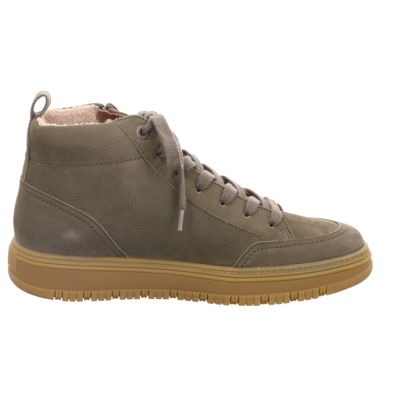 PAUL GREEN Stiefeletten grün Sportnub/Napm. military/messin