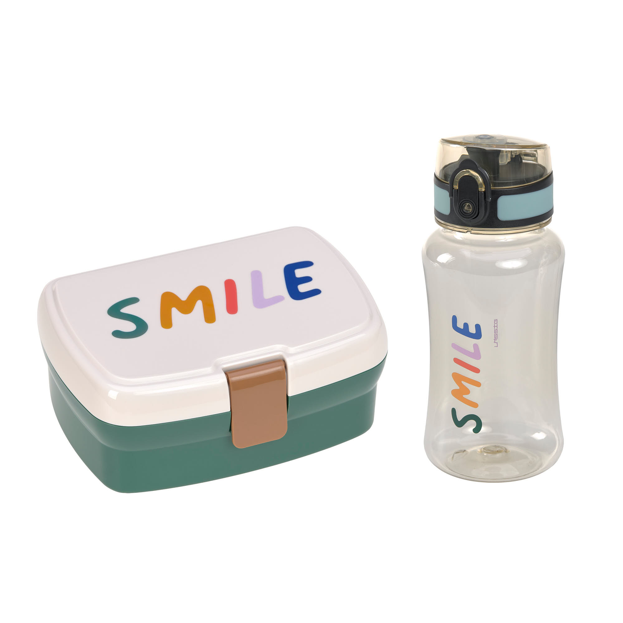 Brotdose & Trinkflasche Set - Lunch Set, Little Gang, Smile Milky